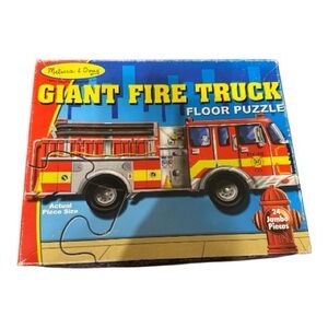 🧩 Melissa & Doug Giant Fire Truck Floor Puzzle – 24 Jumbo Pieces 🚒 - S
